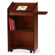 Oklahoma Sound Aristocrat Floor Lectern/AV Stand - Rectangle Top - 25" Table Top Width x 20" Table Top Depth - 46" Height - Assembly Required - Mahogany, Melamine - Wood 600-MY