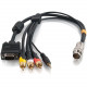 C2g 3ft RapidRun VGA (HD15) + 3.5mm + Composite Video + Stereo Audio Flying Lead - 3 ft Composite/Mini-phone/Proprietary/VGA A/V Cable for Audio/Video Device - First End: 1 x Male Proprietary Connector - Second End: 1 x RCA Male Composite Video, Second En