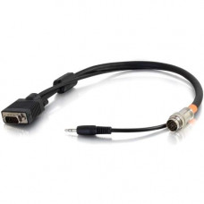 C2g 10ft RapidRun VGA (HD15) + 3.5mm Flying Lead - 10 ft Mini-phone/VGA A/V Cable for Audio/Video Device - HD-15 VGA, Mini-phone Audio - RoHS Compliance 60051