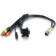 C2g 1.5ft RapidRun VGA Right Angle+ 3.5mm + Composite Video + Stereo Audio Flying Lead - 1.50 ft Mini-phone/Proprietary/RCA/VGA A/V Cable for Audio/Video Device, Projector, Notebook, Interactive Whiteboard - First End: 1 x HD-15 Male VGA, First End: 1 x M
