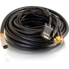 C2g 35ft RapidRun Multi-Format All-In-One Runner Cable - CMG-rated - 35 ft Mini-phone/Proprietary/RCA/VGA A/V Cable for Notebook, Projector, Audio/Video Device, Interactive Whiteboard - First End: 1 x Proprietary Connector Female Audio/Video - Second End: