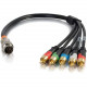 C2g 1.5ft RapidRun Component Video and Stereo Audio Flying Lead - 1.50 ft Proprietary/RCA A/V Cable for Audio/Video Device, Projector, Monitor - First End: 1 x RCA Male Component Video, First End: 1 x RCA Male Audio - Second End: 1 x Male Proprietary Conn