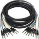 Monoprice 6 Meter (20ft) 8-Channel 1/4inch TRS Male to 1/4inch TRS Male Snake Cable - 20 ft 6.35mm Audio Cable for Audio Device - First End: 8 x 6.35mm Male Audio - Second End: 8 x 6.35mm Male Audio - Snake Cable - Shielding 601196