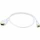 Monoprice 3ft 28AWG DisplayPort to VGA Cable - White - 3 ft DisplayPort/VGA A/V Cable for Audio/Video Device, HDTV, Monitor - First End: 1 x DisplayPort Male Digital Audio/Video - Second End: 1 x HD-15 Male VGA - Shielding - Gold, Tin Plated Connector - W