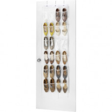 Whitmor Shoe Organizer - 24 Pocket(s) - Closet Rod - White Crystal - 1Set 6044-13-CTF