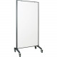 MooreCo Trek Mobile Room Divider - 37.5" Width x 74.3" Height x 20" Depth - Painted Steel Frame - White 62406