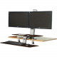 Ergoguys HealthPostures Dual Monitor Sit and Stand Workstation, Dark Oak - 16" Height x 22" Width - Desktop - Dark Oak 6352-3-3