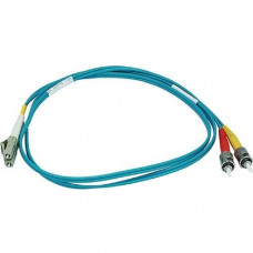 Monoprice 10Gb Fiber Optic Cable, LC/ST, Multi Mode, Duplex - 1 Meter (50/125 Type) - Aqua - 3.28 ft Fiber Optic Network Cable for Network Device - First End: 2 x LC Male Network - Second End: 2 x ST Male Network - 1.25 GB/s - 50/125 &micro;m - Aqua 6