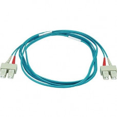 Monoprice 10Gb Fiber Optic Cable, SC/SC, Multi Mode, Duplex - 2 Meter (50/125 Type) - Aqua - 6.56 ft Fiber Optic Network Cable for Network Device - First End: 2 x SC Male Network - Second End: 2 x SC Male Network - 1.25 GB/s - 50/125 &micro;m - Aqua, 
