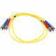 Monoprice Fiber Optic Cable, ST/ST, Single Mode, Duplex - 1 meter (9/125 Type) - Yellow - 3.28 ft Fiber Optic Network Cable for Network Device - First End: 2 x ST Male Network - Second End: 2 x ST Male Network - 9/125 &micro;m - Yellow 6845