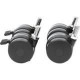Intellinet Caster Wheels for 19" Racks - 330.69 lb - Zinc Plated, Steel, ABS Plastic - Black - 4 / Set 712170