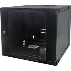 Intellinet Network Solutions 19 Inch Double Section Wallmount Cabinet, 9U, 23.62 Inch (600 mm) Depth, Flatpacked, Black - Maximum Static Load of 66 lbs (30 kg) 713849