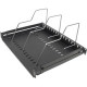 Intellinet 19" Tablet or Accessory Shelf - 1U Rack Height x 19" Rack Width - Rack-mountable - Black/Silver - Steel 714761