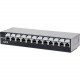 Intellinet Network Solutions 12-Port Rackmount Cat6 UTP 110/Krone Locking Patch Panel, Top Entry Punch Down, 1U - Supports 22 to 26 AWG Stranded and Solid Wire 720625