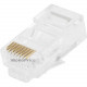 Monoprice RJ-45 Modular Plugs RJ45 - 100 Pack For Stranded Cable - 100 Pack - 1 x RJ-45 Network Male - Clear 7246