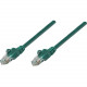 Intellinet Network Cable, Cat6, UTP - 2 ft Category 6 Network Cable for Network Device, Switch, Modem, Router, Patch Panel - First End: 1 x RJ-45 Male Network - Second End: 1 x RJ-45 Male Network - 128 MB/s - Patch Cable - Gold Plated Contact - Green 7383