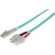 Intellinet Network Solutions Fiber Optic Patch Cable, LC/SC, OM3, 50/125, Multimode, Duplex, Aqua, 7 ft (2 m) - LSZH Jacket Material 750158