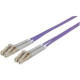 Intellinet Network Solutions Fiber Optic Patch Cable, LC/LC, OM4, 50/125, Multimode, Duplex, Violet, 7 ft (2 m) - LSZH Jacket Material 750882