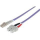 Intellinet Network Solutions Fiber Optic Patch Cable, LC/SC, OM4, 50/125, Multimode, Duplex, Violet, 33 ft (10 m) - LSZH Jacket Material 751179