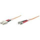 Intellinet Network Solutions Fiber Optic Patch Cable, ST/SC, OM1, 62.5/125, Multimode, Duplex, Orange, 66 ft (20 m) - LSZH Jacket Material 751063
