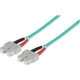 Intellinet Network Solutions Fiber Optic Patch Cable, SC/SC, OM3, 50/125, Multimode, Duplex, Aqua, 3 ft (1 m) - LSZH Jacket Material 751025
