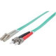 Intellinet Network Solutions Fiber Optic Patch Cable, ST/LC, OM3, 50/125, Multimode, Duplex, Aqua, 3 ft (1 m) - LSZH Jacket Material 751117