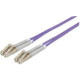 Intellinet Network Solutions Fiber Optic Patch Cable, LC/LC, OM4, 50/125, Multimode, Duplex, Violet, 3 ft (1 m) - LSZH Jacket Material 750875