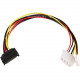 Monoprice 12inch SATA 15pin Male to 4pin Molex and 4pin Power Cable - For Hard Drive, Floppy Drive, Optical Drive 7642