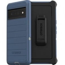 Otterbox Defender Series Pro Rugged Carrying Case (Holster) Google Pixel 6 Pro Smartphone - Fort Blue - Drop Resistant, Dirt Resistant, Dust Resistant, Lint Resistant, Scrape Resistant, Bacterial Resistant - Polycarbonate Shell, Synthetic Rubber Cover, Po