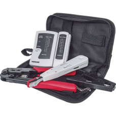 Intellinet Network Solutions 4-Piece Network Tool Kit Composed of LAN Tester, LSA Punch Down Tool, Crimping Tool and Cutter/Stripper Tool - Includes Durable Storage Bag 780070