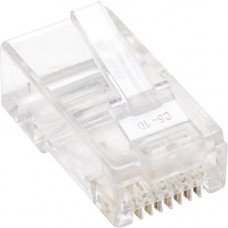 Intellinet Network Solutions Cat5e RJ45 Modular Plugs, 2-Prong, UTP, For Stranded Wire, 100 Plugs in Jar - 15 Micron Gold Plated Contacts 790055