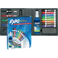Newell Rubbermaid Expo Low-Odor Dry-erase Marker Kit - Fine Marker Point - Chisel Marker Point Style - Assorted - 12 / Set - TAA Compliance 80054