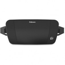 Fellowes PlushTouch&trade; Back Support - Comfortable, Adjustable Strap, Durable, Buckle Closure, Cushioned, Low Profile Design - 7.3" x 2.5" x 14.5" - Black 8026301