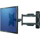 Fellowes Full Motion TV Wall Mount - 55" Screen Support - 77 lb Load Capacity - Black 8043601