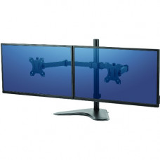 Fellowes Professional Series Free-standing Dual Horizontal Monitor Arm - Up to 30" Screen Support - 17 lb Load Capacity35" Width - Freestanding - Black 8043701