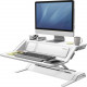 Fellowes Lotus&trade; DX Sit-Stand Workstation - White - 35 lb Load Capacity - 5.5" Height x 32.8" Width x 24.3" Depth - White 8080201