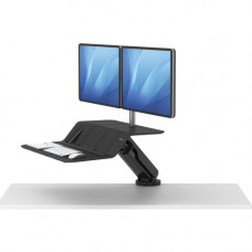 Fellowes Lotus&trade; RT Sit-Stand Workstation Black Dual - For Workstation - Black 8081601