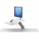 Fellowes Lotus&trade; RT Sit-Stand Workstation White Single - For Workstation - White 8081701