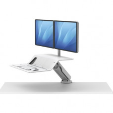 Fellowes Lotus&trade; RT Sit-Stand Workstation White Dual - For Workstation - White 8081801