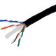 Monoprice Bulk Cat6 23AWG Solid UTP Riser-Rated (CMR) Ethernet Network Cable, 1000ft Black - 1000 ft Category 6 Network Cable for Network Device - First End: 1 x Bare Wire - Second End: 1 x Bare Wire - Black 8102
