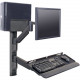 Innovative 8326 Wall Mount Track for CPU, Keyboard, Flat Panel Display - Black - TAA Compliance 8326-31-104