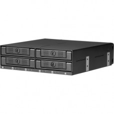 CRU DataPort 41 DP41 Drive Enclosure Internal - Black - 4 x Total Bay - 4 x 2.5" Bay - Serial ATA/600, 6Gb/s SAS - Serial ATA/600 - Metal, Plastic - 5.25" 8350-6570-0500