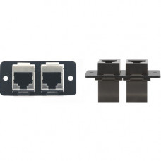 Kramer Wall Plate Insert - Dual RJ-45 - 2 x RJ-45 Port(s) 85-3002099