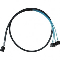 HighPoint 1 Meter Cable Length, SFF-8643 to Controller and 4x SATA to 4x SATA Drives - 3.28 ft Mini-SAS HD/SATA Data Transfer Cable for Host Bus Adapter - First End: 1 x Mini-SAS HD - Second End: 4 x SFF-8643 SATA 8643-4SATA-1M