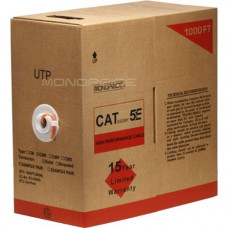 Monoprice Cat. 5e UTP Network Cable - 1000 ft Category 5e Network Cable for Network Device - Bare Wire - Bare Wire - Orange 883