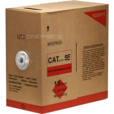 Monoprice Cat. 5e UTP Network Cable - 1000 ft Category 5e Network Cable for Network Device - Bare Wire - Bare Wire - White 884