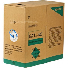 Monoprice Cat. 5e UTP Network Cable - 1000 ft Category 5e Network Cable for Network Device - Bare Wire - Bare Wire - Blue 888