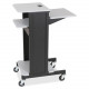 MooreCo 3-Shelf Presentation Cart - 2 x Shelf(ves) - 4.8" Height x 27" Width x 7.2" Depth - Gray - GREENGUARD, TAA Compliance 89759