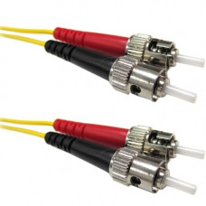 Weltron ST/ST Single Mode 9/125M Yellow Fiber Patch Cables - 49.21 ft Fiber Optic Network Cable for Network Device - First End: 2 x - Second End: 2 x - Patch Cable - Yellow 90-1000-15M