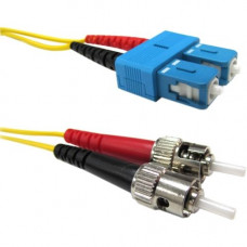 Weltron 5m ST/SC Single Mode 9/125M Yellow Fiber Patch Cable - 16.40 ft Fiber Optic Network Cable for Network Device - First End: 2 x - Second End: 2 x - Patch Cable - Yellow 90-1001-5M